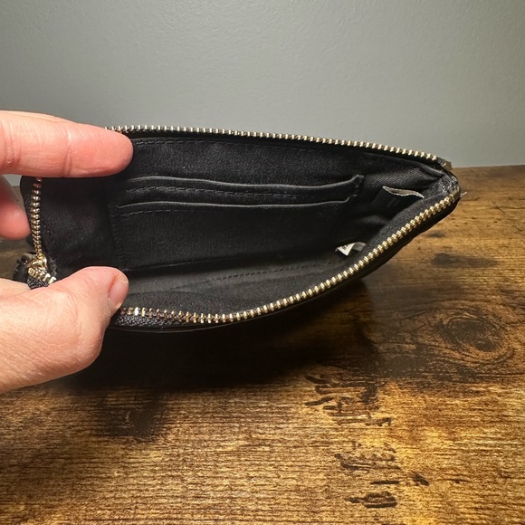 Coach Embossed Black Wristlet - Picture 6 of 8